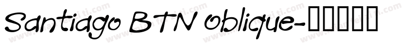 Santiago BTN Oblique字体转换